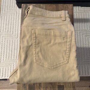 TPJ Men's Denkhaki Slim Fit Pants (Light Khaki, Cotton Blend, 30Wx30L)